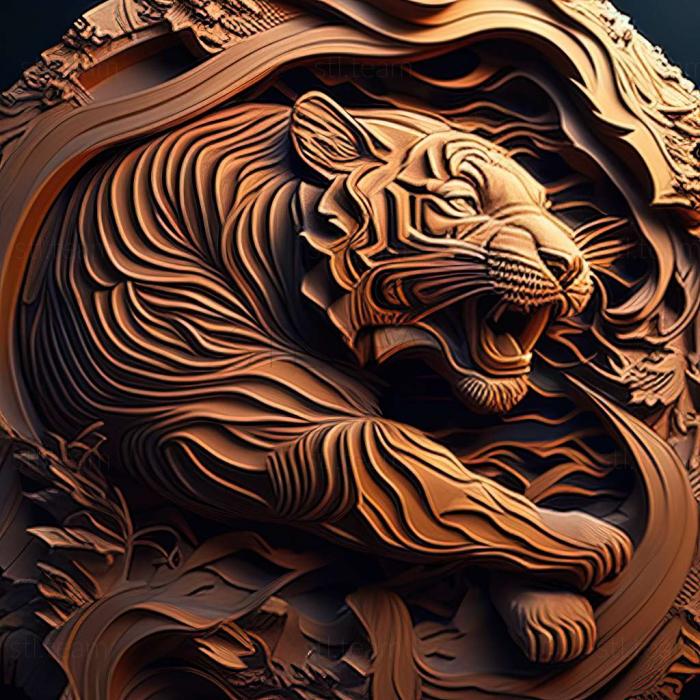 3D модель Забродский Тигр знаменитое животное (STL)